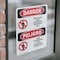 Signmission Restricted Area Authorized Employees Only Danger Sign, Vinyl Decal, 7in W x 10in L, 2PK OS-2PACK-DS-D-710-VS-1548 - alternate 3